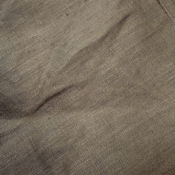 Clifton Wilson Brown Slate 100% Linen Pocket Square With Button New - Picture 2 of 5